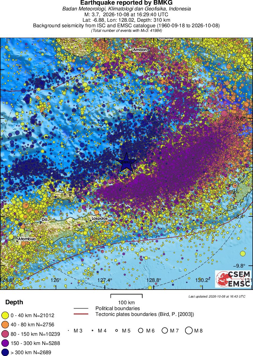 regional historical seismicity