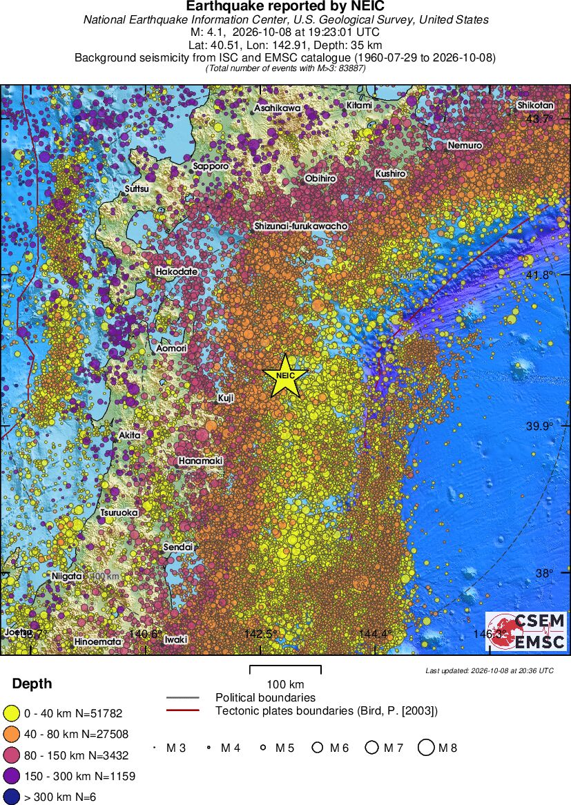 regional historical seismicity