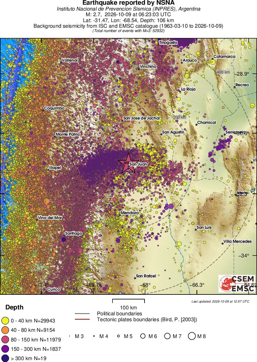 regional historical seismicity