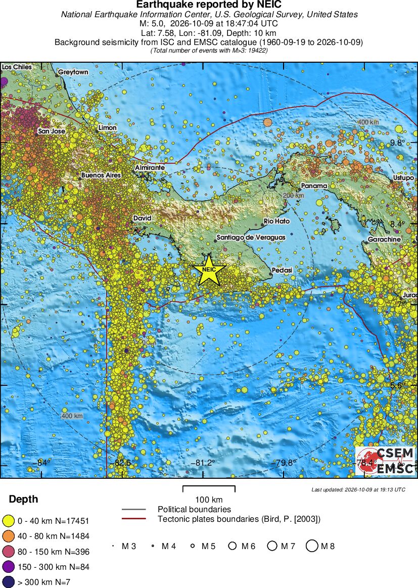 regional historical seismicity