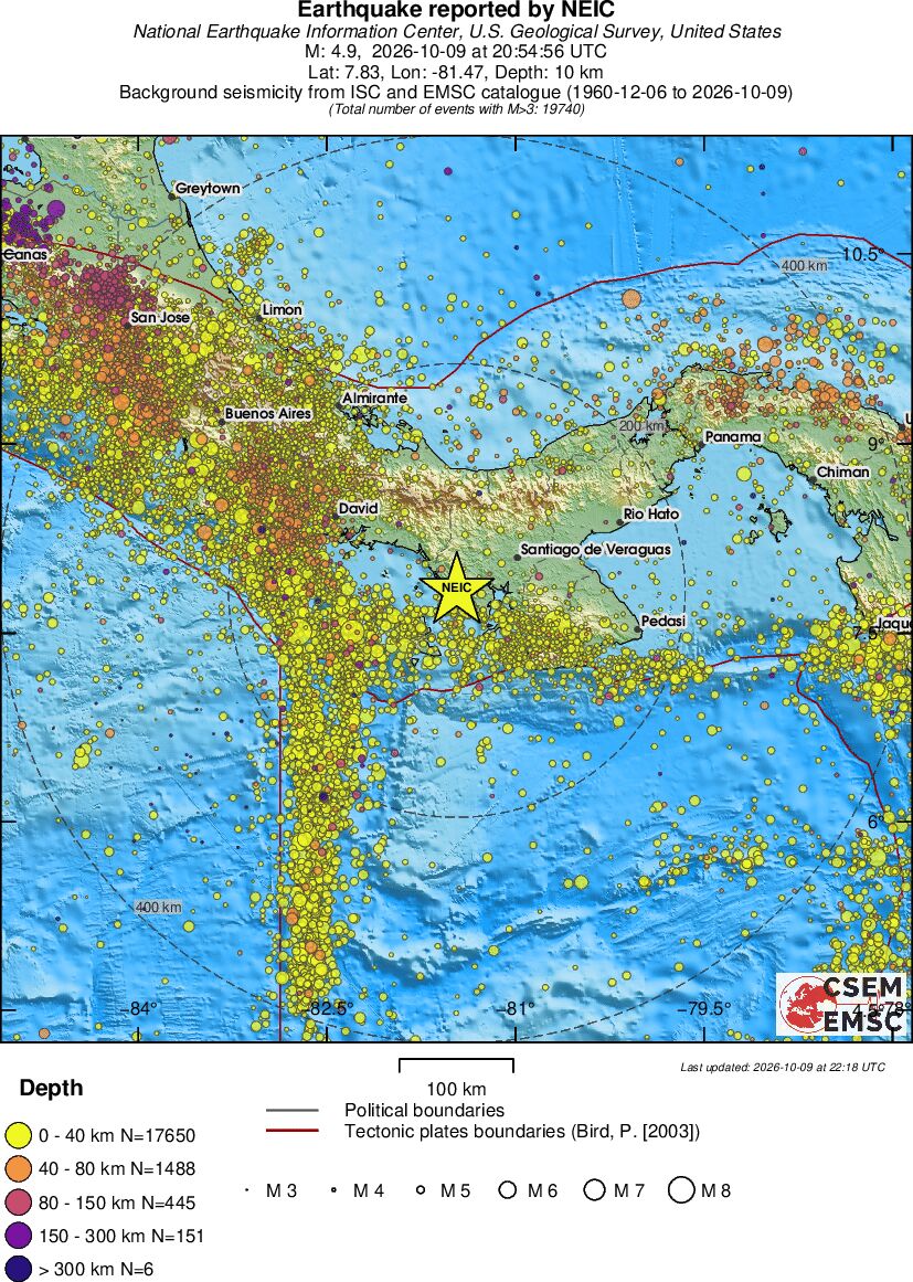 regional historical seismicity