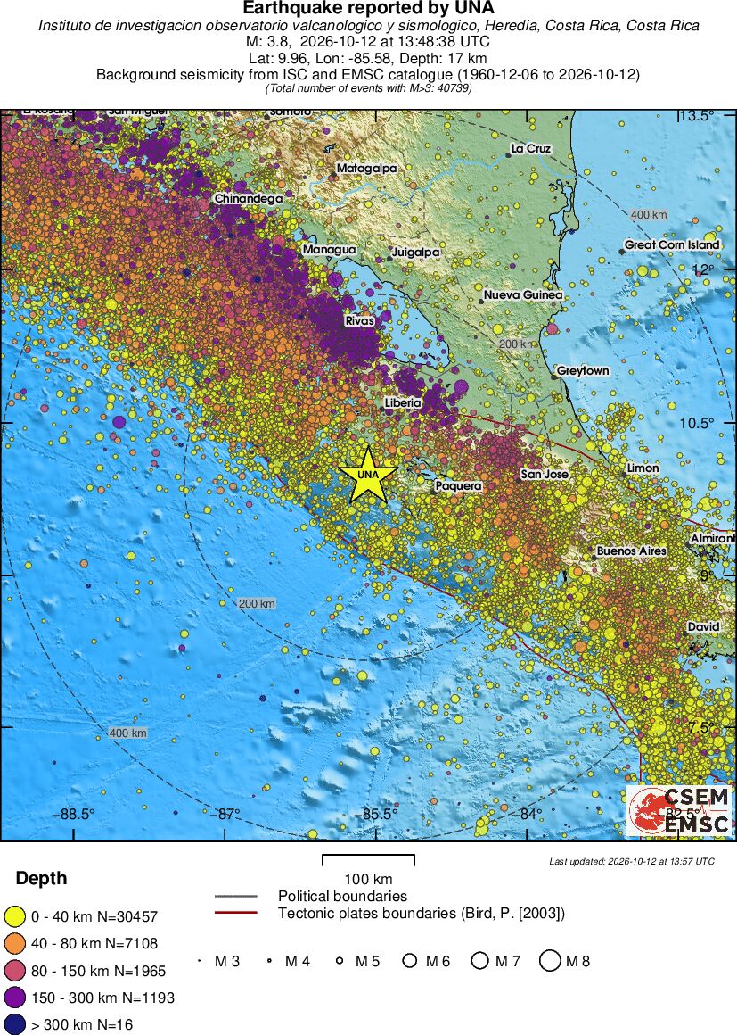regional historical seismicity