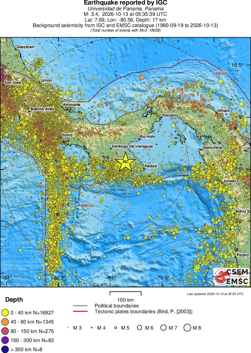 regional historical seismicity