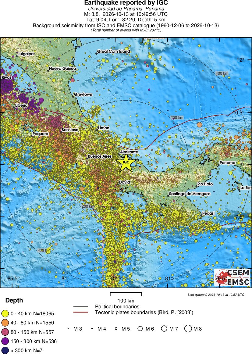 regional historical seismicity