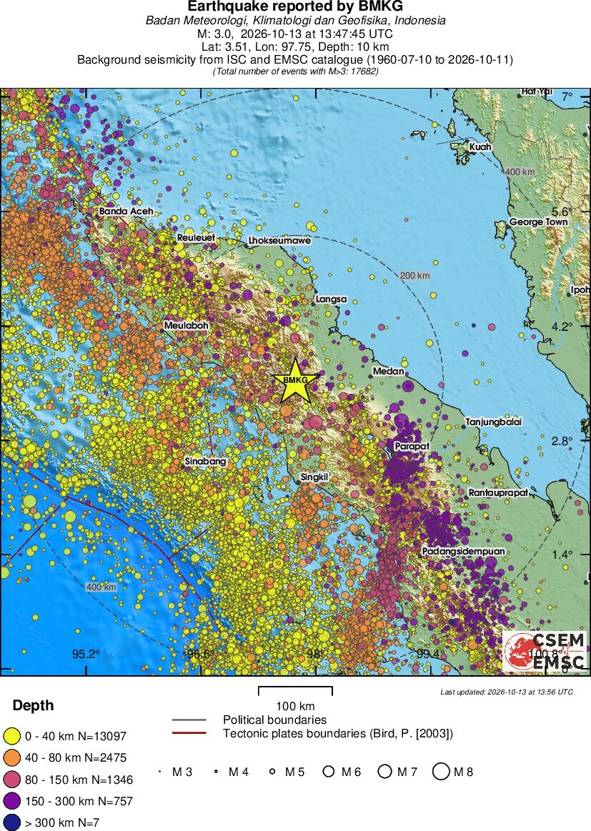 regional historical seismicity