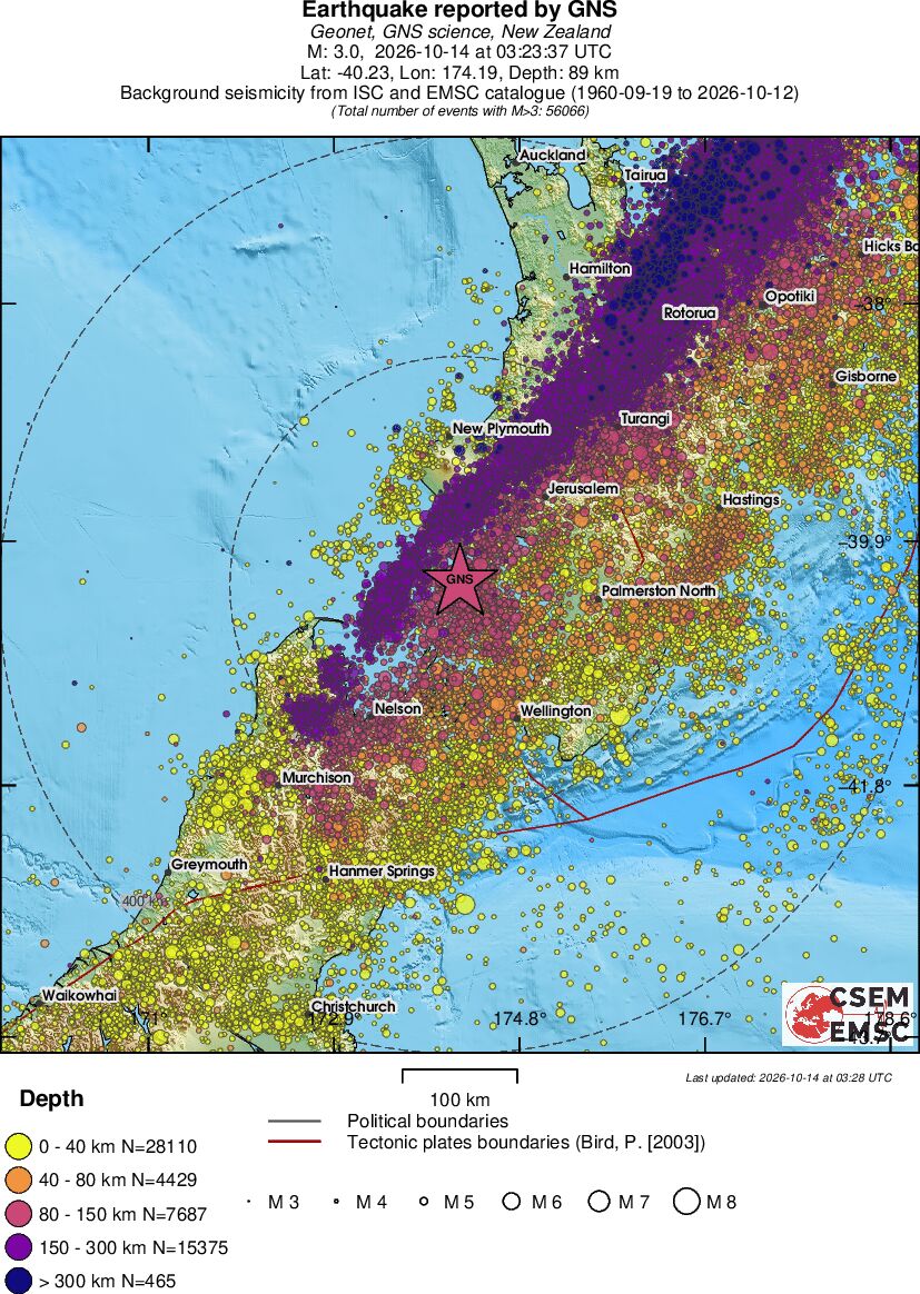 regional historical seismicity