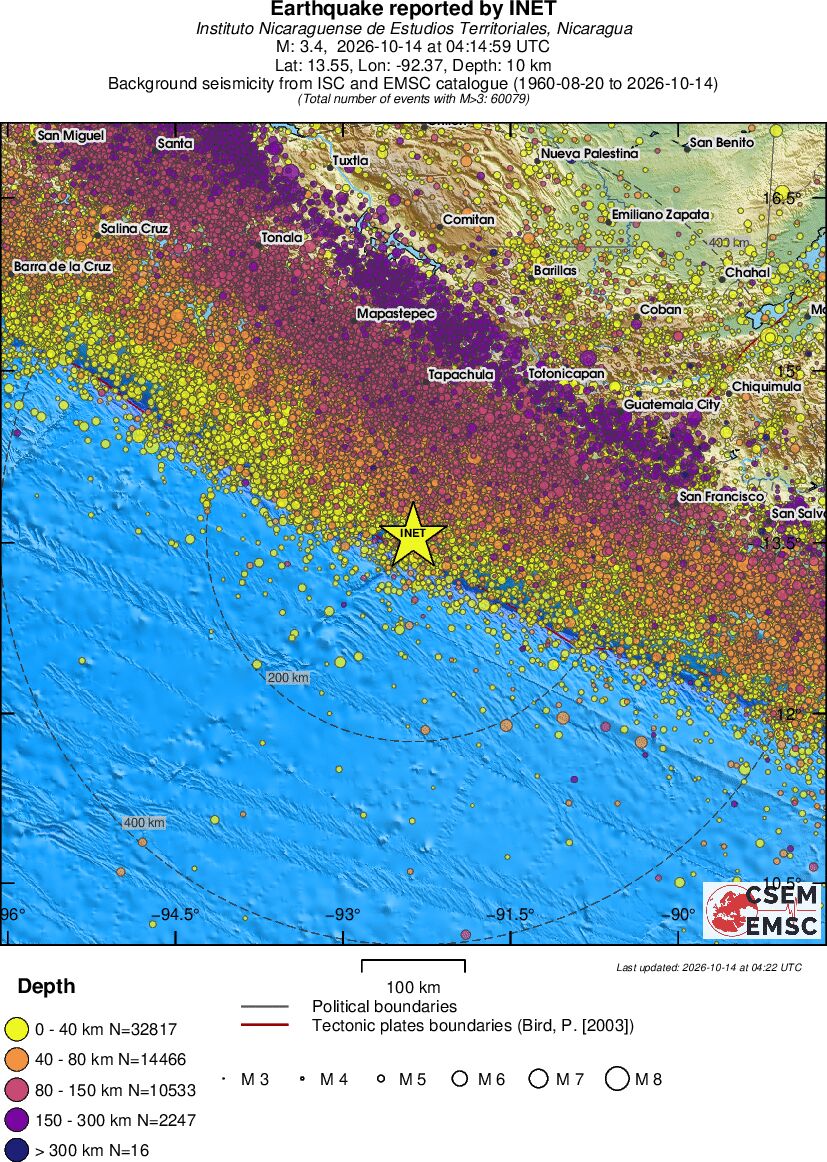 regional historical seismicity