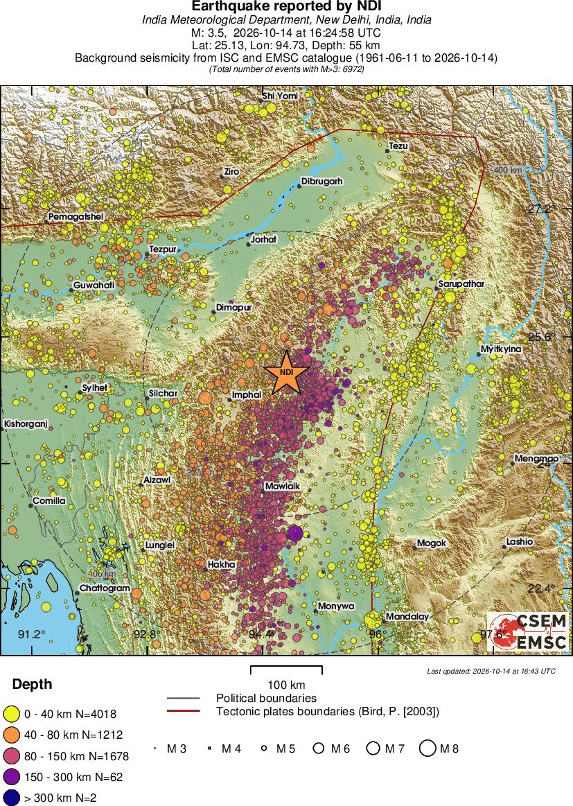 regional historical seismicity