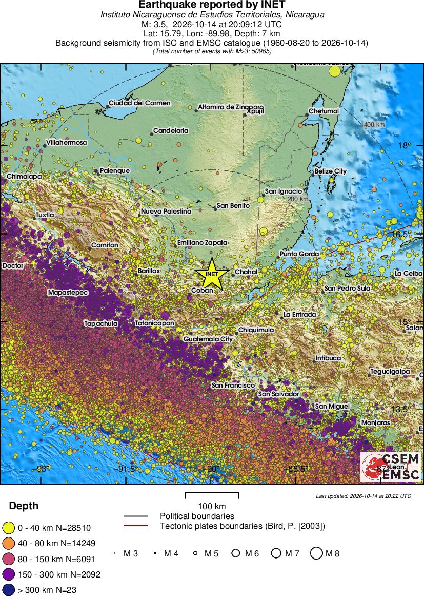 regional historical seismicity