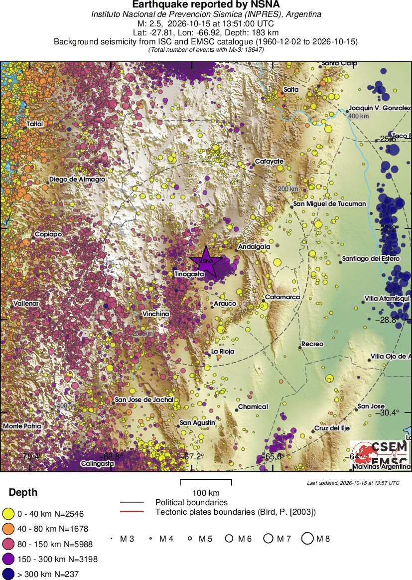 regional historical seismicity