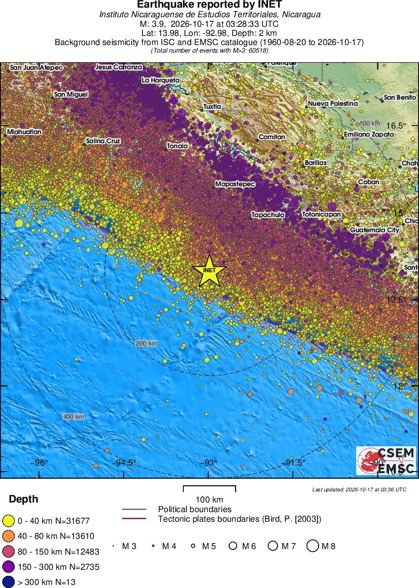 regional historical seismicity