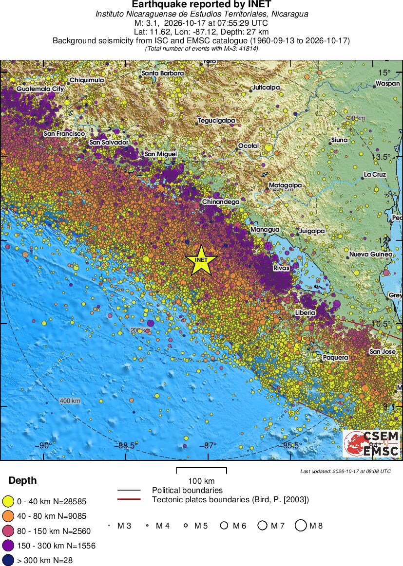 regional historical seismicity