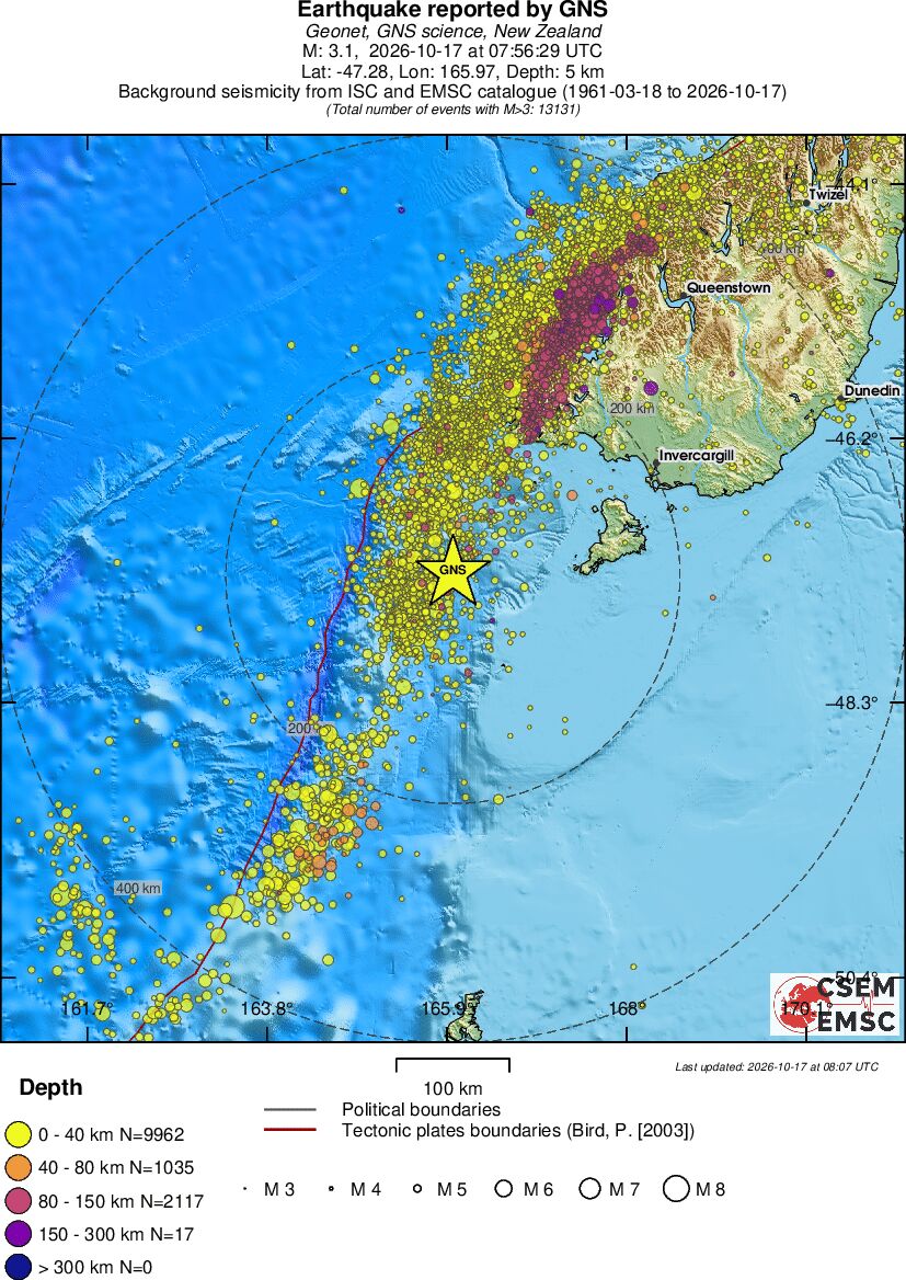 regional historical seismicity