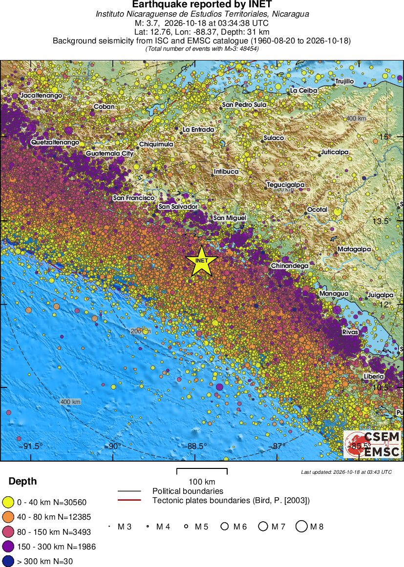 regional historical seismicity