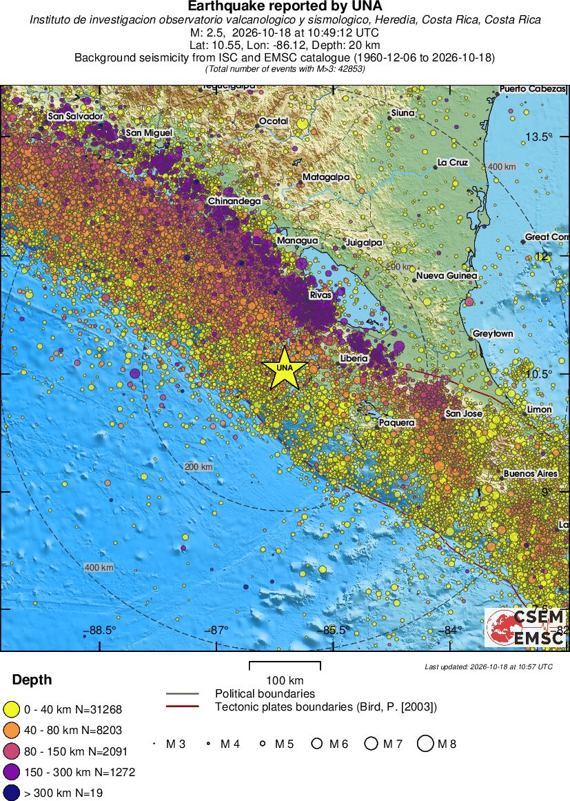 regional historical seismicity