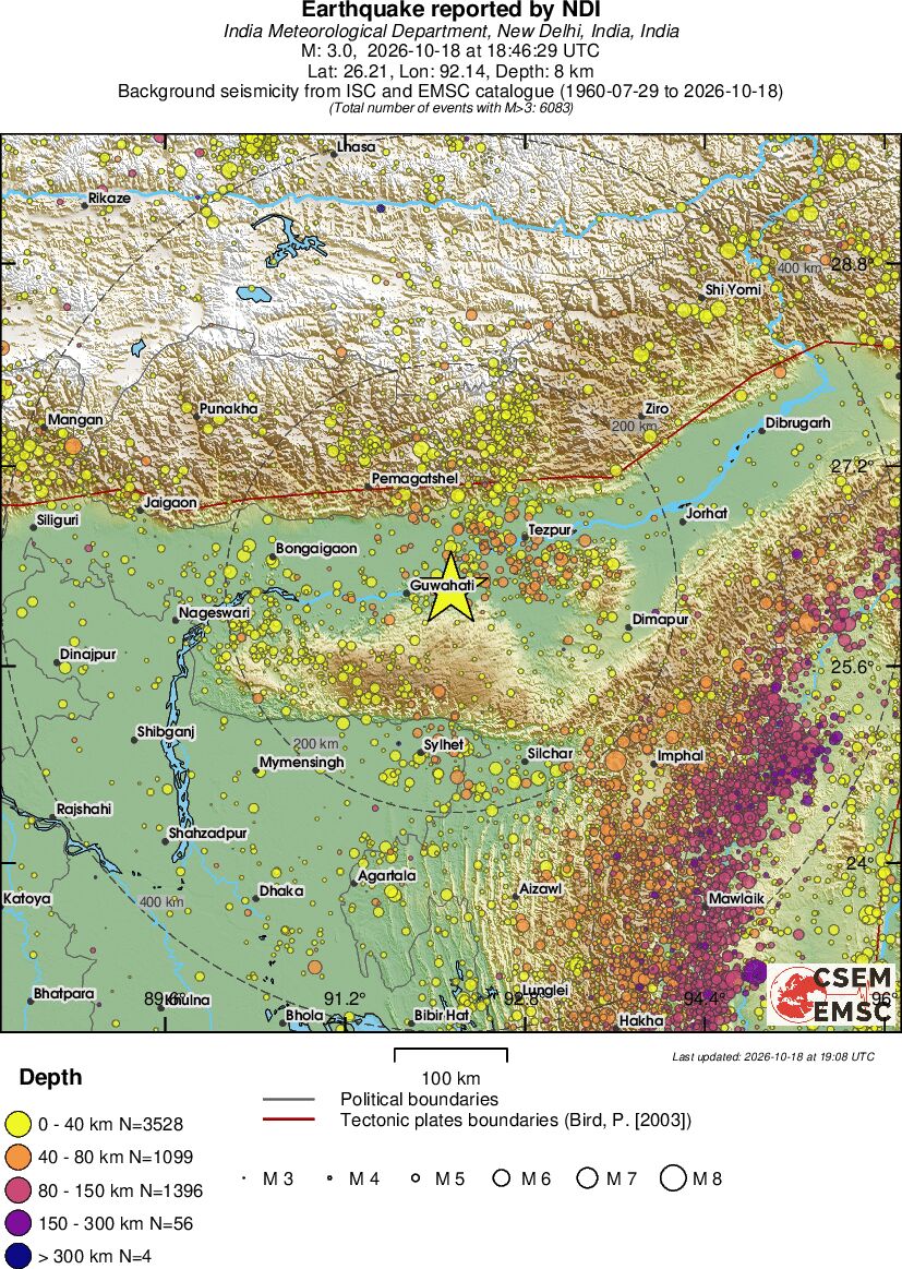 regional historical seismicity