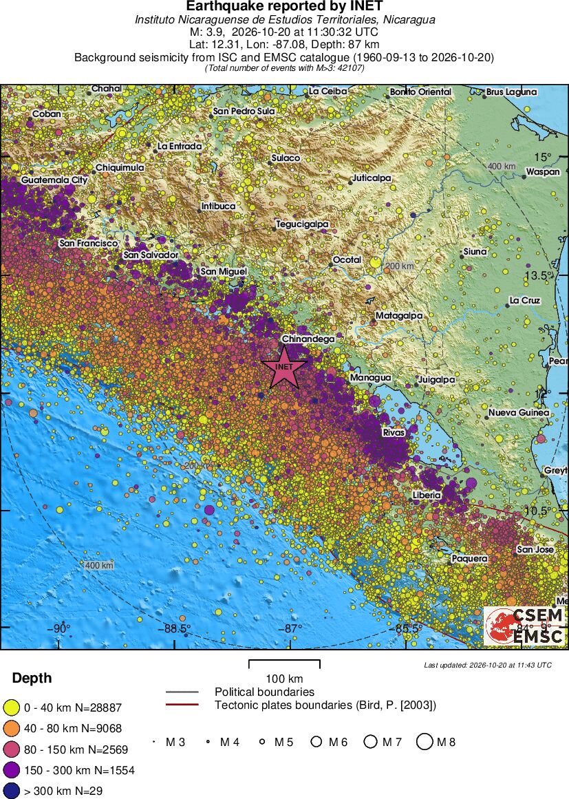 regional historical seismicity