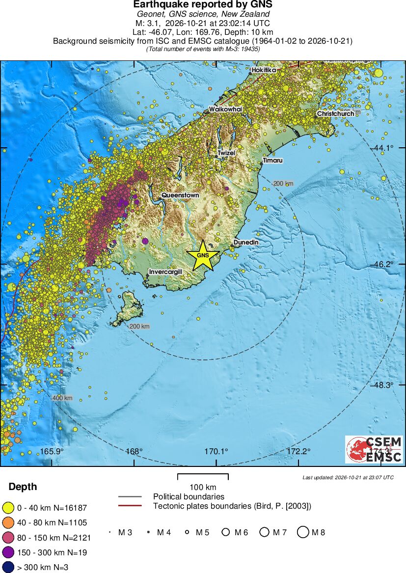 regional historical seismicity
