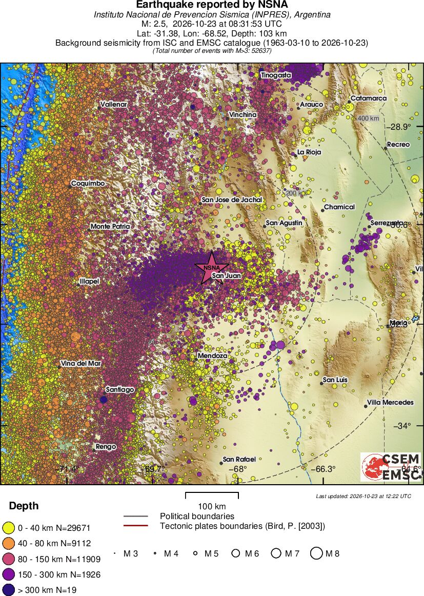 regional historical seismicity