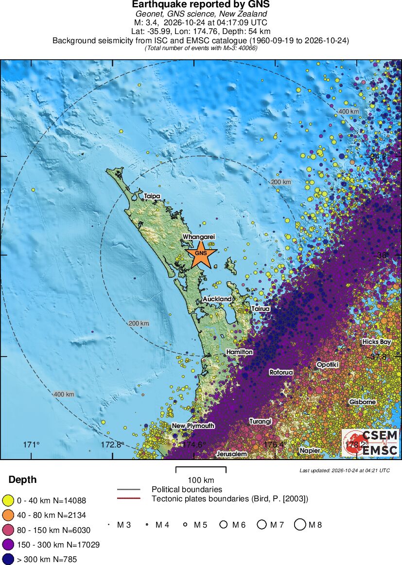 regional historical seismicity