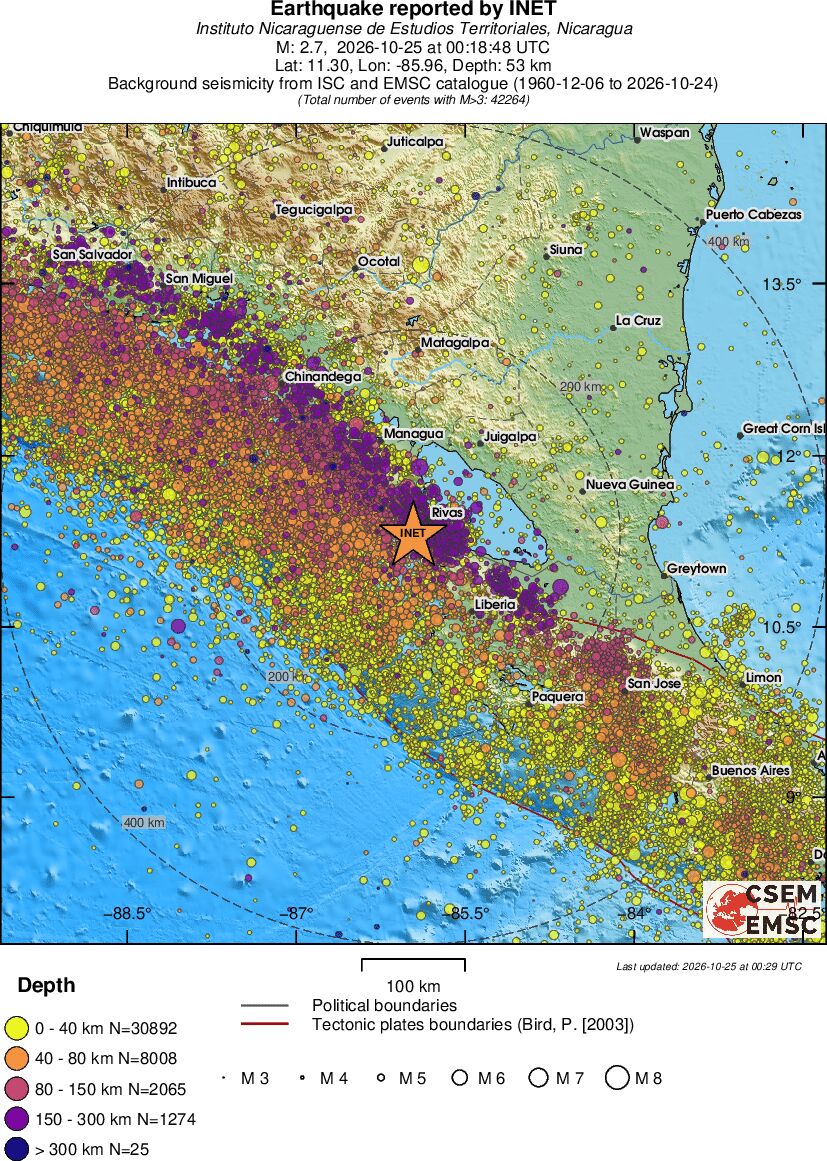 regional historical seismicity
