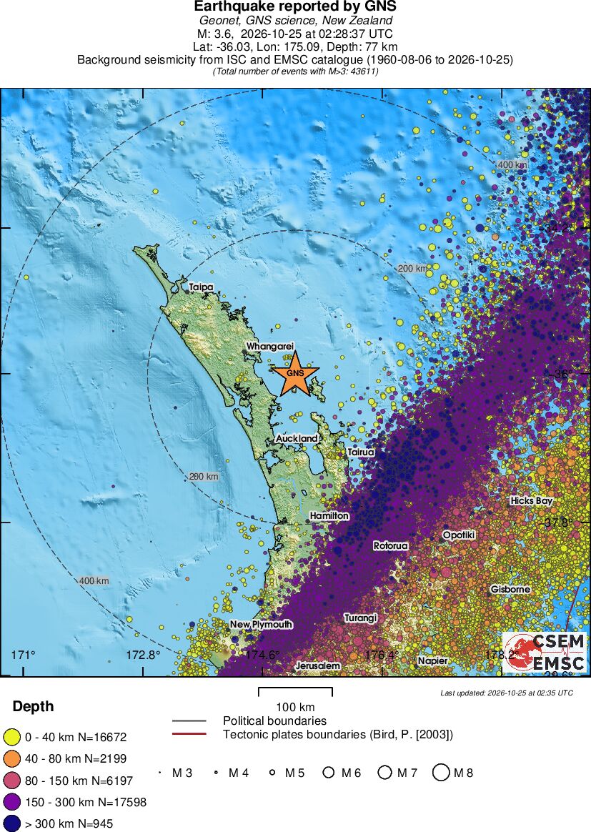 regional historical seismicity