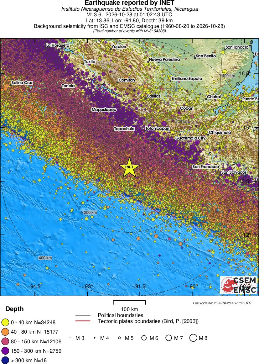 regional historical seismicity