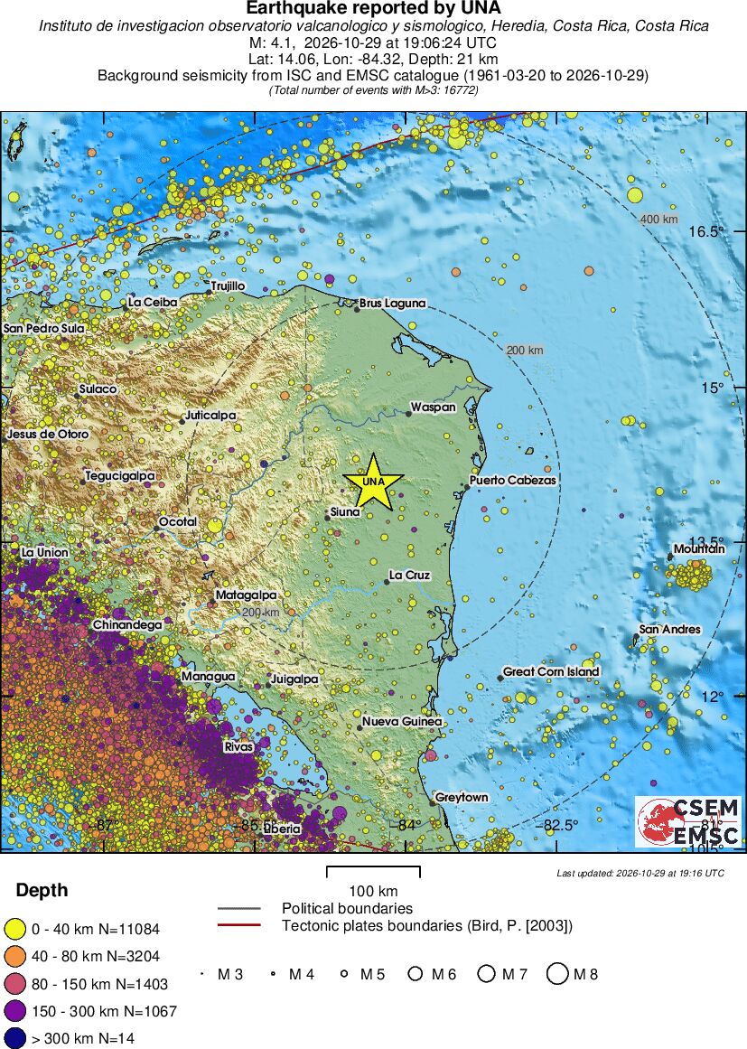 regional historical seismicity