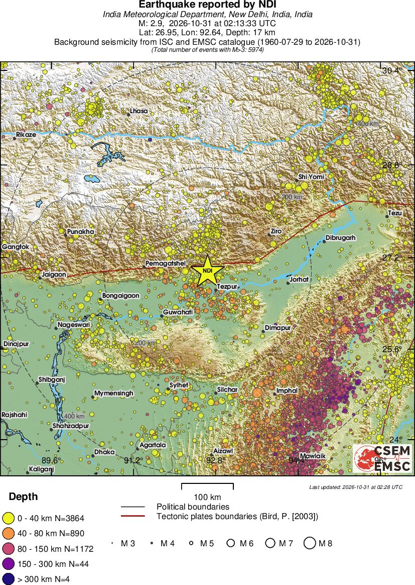 regional historical seismicity