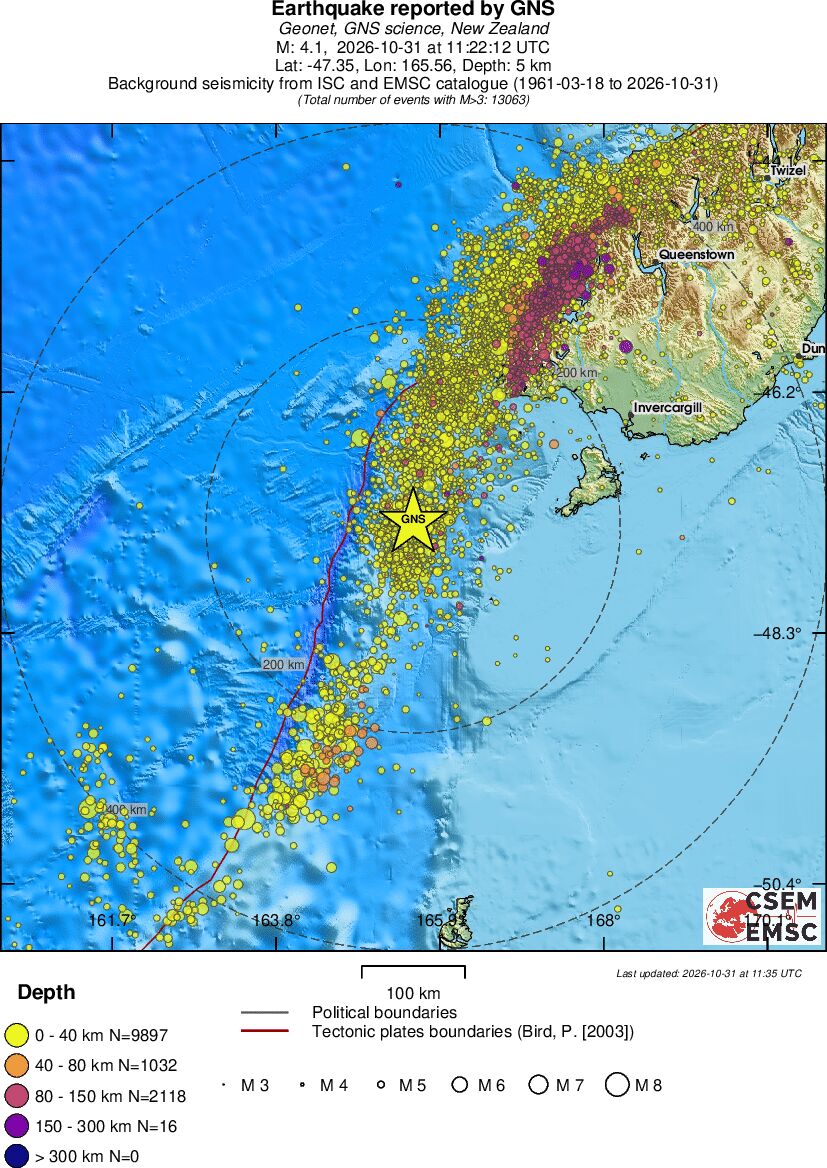 regional historical seismicity