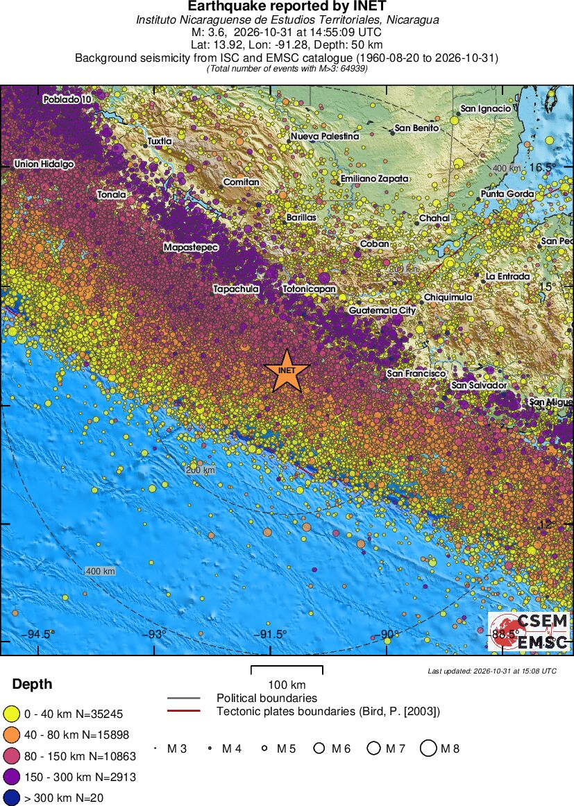 regional historical seismicity