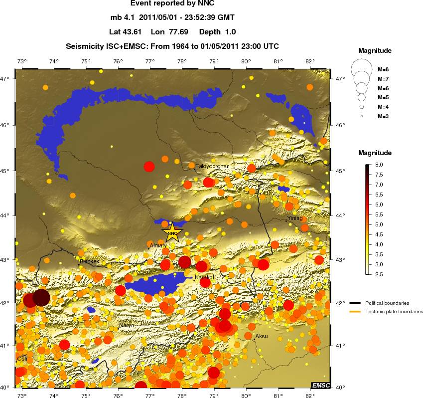 regional magnitude historical seismicity