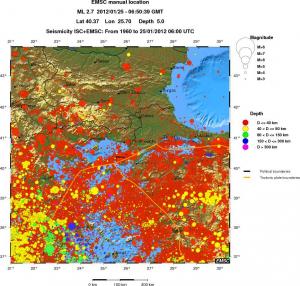 regional historical seismicity