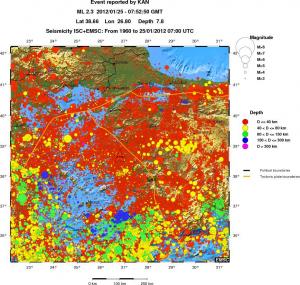 regional historical seismicity