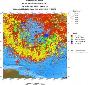 regional historical seismicity