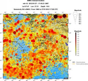 regional magnitude historical seismicity