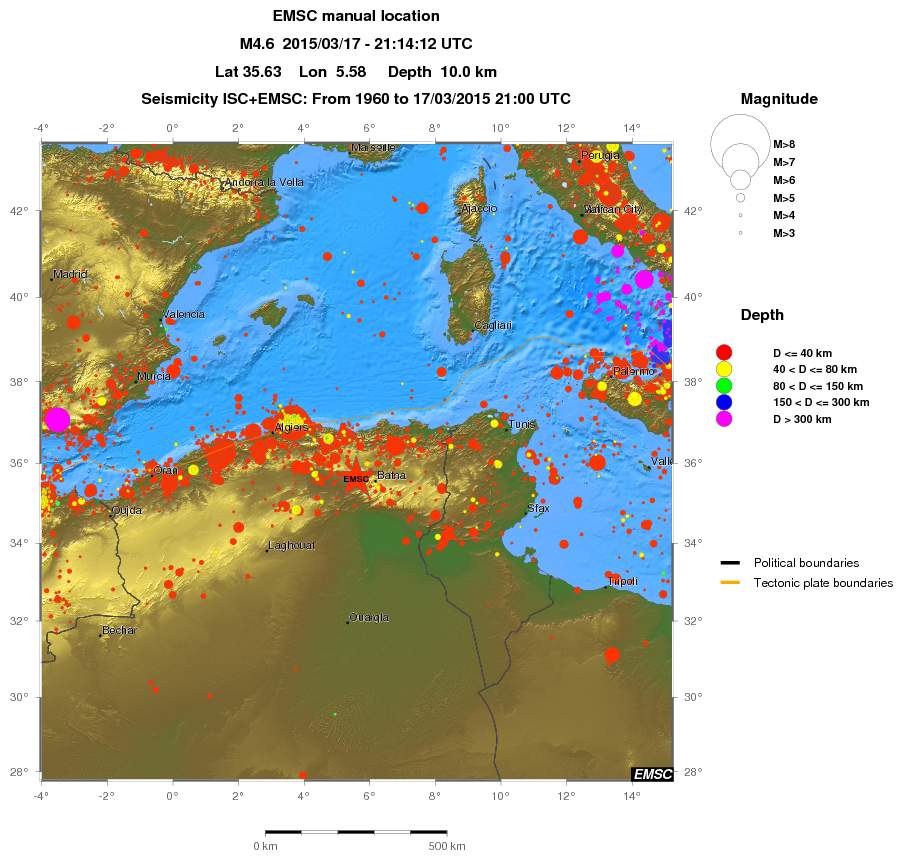 wide historical seismicity