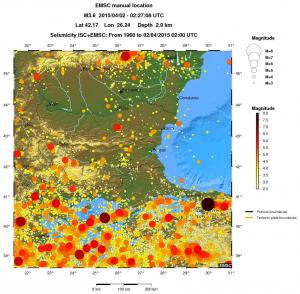 regional magnitude historical seismicity