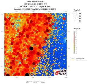 regional magnitude historical seismicity