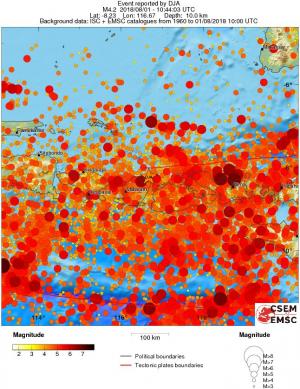 regional magnitude historical seismicity
