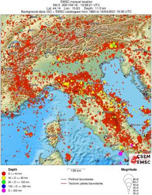 regional historical seismicity